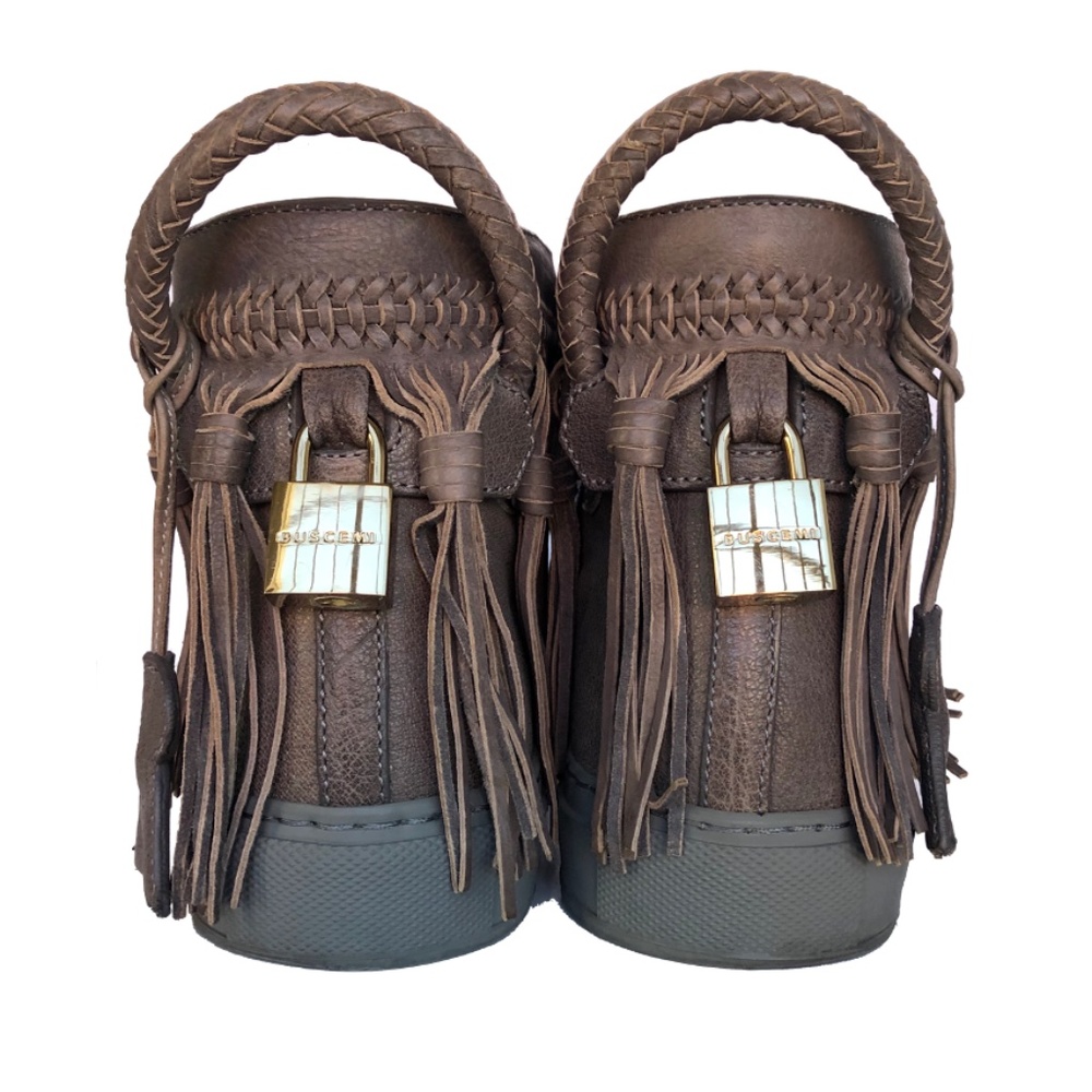 Buscemi 125mm Leather Fringe Sneakers - Picture 5 of 16